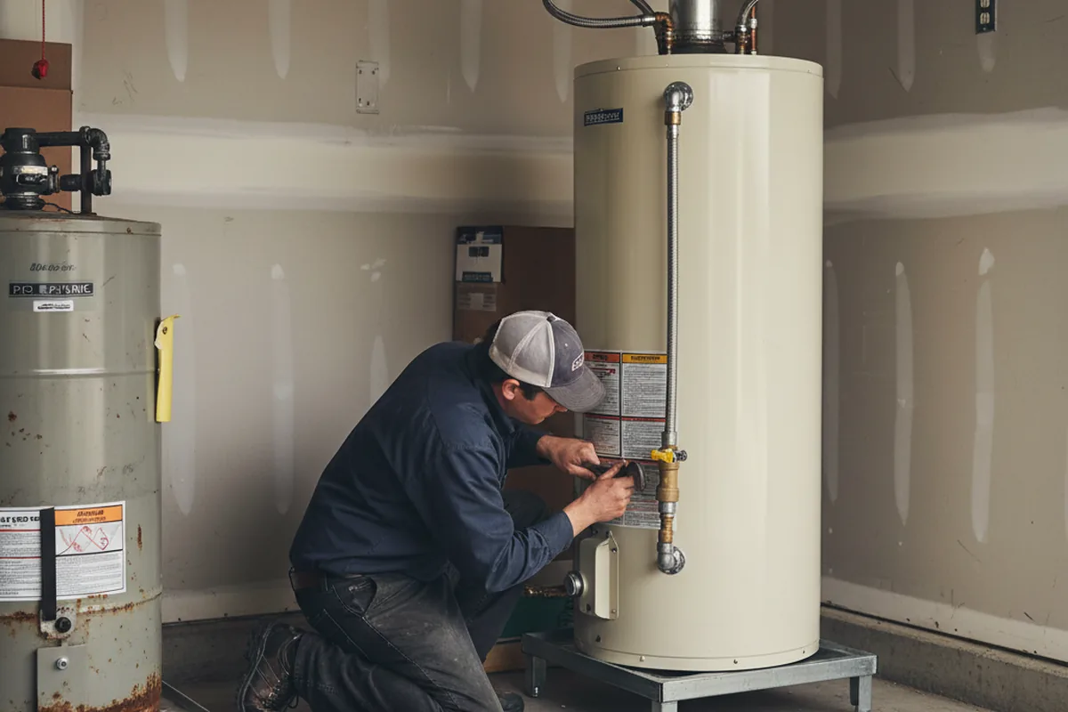 Water heater and shutoff valve replacement in Northampton